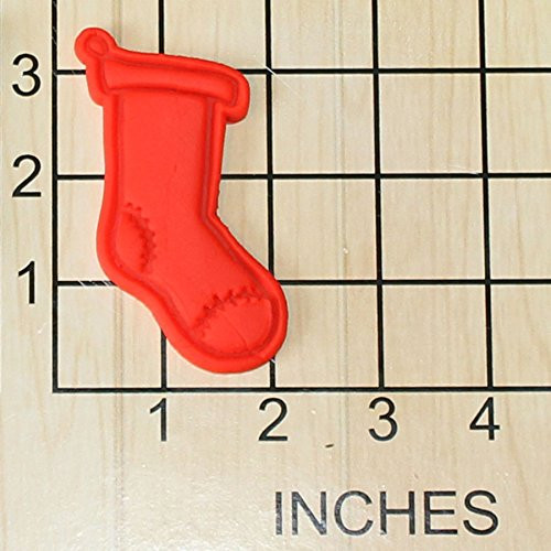 Christmas Stocking Shape Fondant Cookie Cutter and Stamp 1436