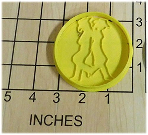 Western Leaning Backs Cowboy Cowgirl Fondant Cookie Cutter and Stamp 1021