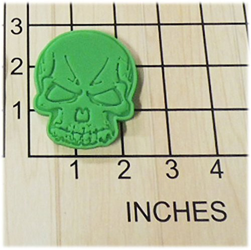 Skull Shaped Fondant Cookie Cutter and Stamp 1129
