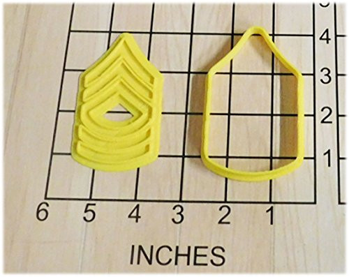 US Army Master Sergeant Military Stripes Cookie Cutter and Stamp 1047
