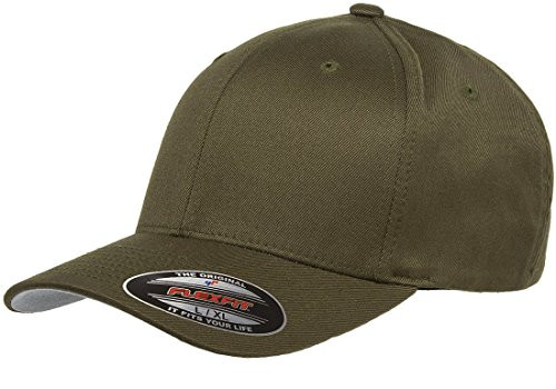 Flexfit 6277 Wooly Combed Twill Cap - Large XLarge -Olive-