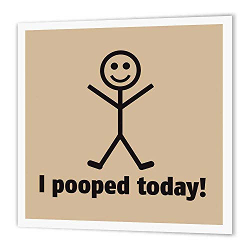 3dRose ht_178694_2 I Pooped Today-Iron on Heat Transfer Paper for White Material, 6 by 6-Inch