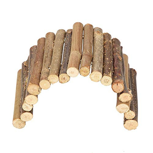 Tnfeeon Hamster Bridge  Wooden Bridge Ladder House Small Animal Chew Toy for Reptile Mice Rodents-S-