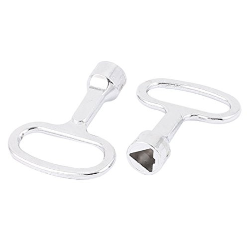 uxcell Cabinet Triangle Socket Spanner Key T Shape 2pcs for 8mm Triangular Panel Lock