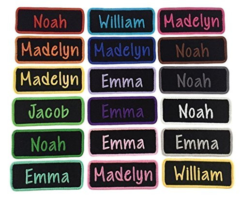 Custom Name Patch Embroidered Tag - Iron On Or Sew On -1 Patch-