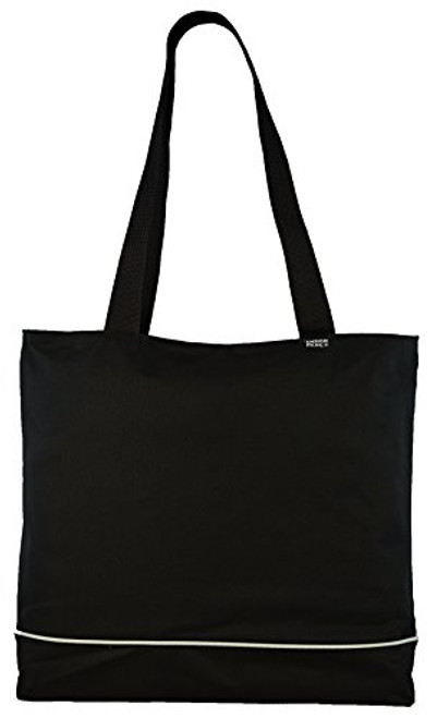 Shoulder Tote Bag with Zipper  Black