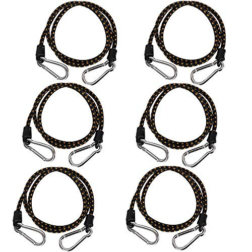 XSTRAP 6PK Bungee Cords with Carabiners -48 inch-