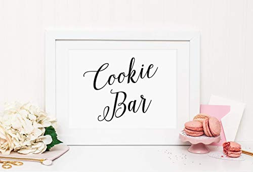 Cookie Bar  Wedding Dessert Sign  Wedding Sweet Treats Sign  Wedding dessert table sign  Dessert Table Decor Your Choice of Size and Color Print Sign -UNFRAMED-