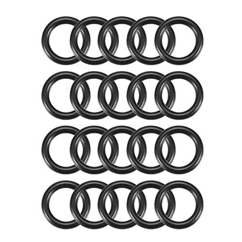 uxcell Nitrile Rubber O-Rings  15mm OD 10.2mm ID 2.4mm Width  Metric Buna-N Sealing Gasket  Pack of 20