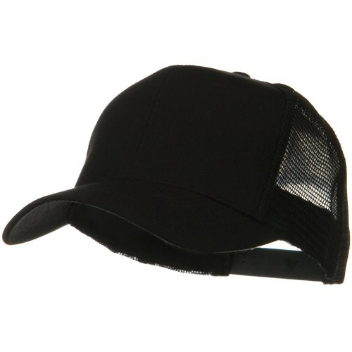 Otto Caps Solid Cotton Twill Mesh Prostyle Cap - Black