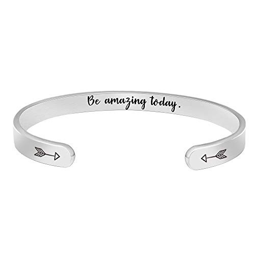 BTYSUN Birthday Gifts for Women Inspirational Bracelets for Her Girls Men Motivational Cuff Bangle Personalized Friendship Christmas Gifts Mantra Quotes Jewelry BTYSUN Birthday Gifts for Women Inspirational Bracelets for Her Girls Men Motivational Cuff Bangle Personalized Friendship Christmas Gifts Mantra Quotes Jewelry
