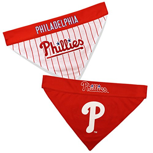 Pets First PHP-3217-S-M MLB Philadelphia Phillies Reversible Pet Bandana  Small Medium  MLB Team Color