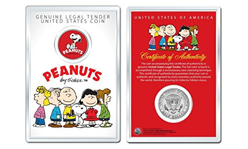 Peanuts Snoopy Laughing OFFICIAL JFK Half Dollar U.S. Coin in PREMIUM HOLDER