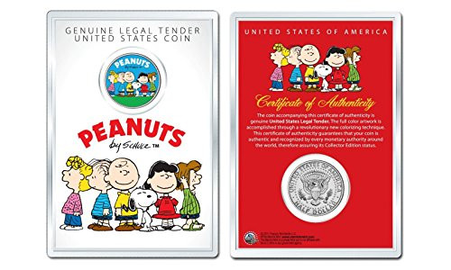 Peanuts * Original Gang * OFFICIAL JFK Half Dollar U.S. Coin in PREMIUM HOLDER