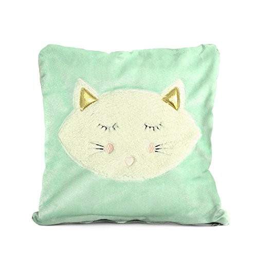 Heritage Kids Purrty Dec Pillow, Mint