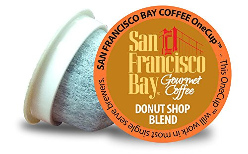 San Francisco Bay OneCup Donut Shop (36 Count) Single Serve Coffee Compatible with Keurig K-cup Brewers Single Serve Coffee Pods, Compatible with Keurig, Cuisinart, Bunn, iCoffee single serve brewers