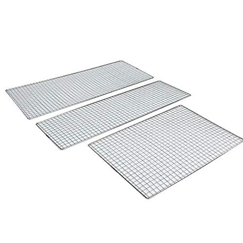 Godagoda Multipurpose Iron Non-Stick Barbecue Baking Wire Mesh Grill Rectangle BBQ Net Mesh Barbecue Racks Carbon Baking Net Grill Cooling Racks