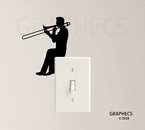 Trombone Music Decal Vinyl Sticker Playing Jazz Classical Instrument Laptop Decor Trombone Music Decal Vinyl Sticker Playing Jazz Classical Instrument Laptop Decor