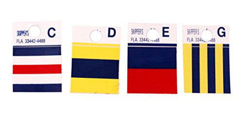 1inch  Mylar International Code Flag Letter Decal  Sticker -Letter N  Code Flag Letter-