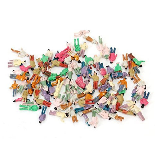 Baoblaze 200Pcs N Scale 1 150 Mix Painted Model Train Street Passenger People Figures Various Pose