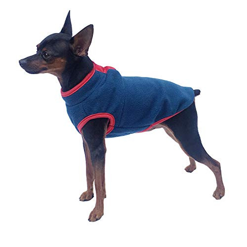 Pet Vest Jacket  Winter Warm Dog Coat Cold Weather Costume Fleece Vest for Puppy Small Medium Dog -S  Blue-