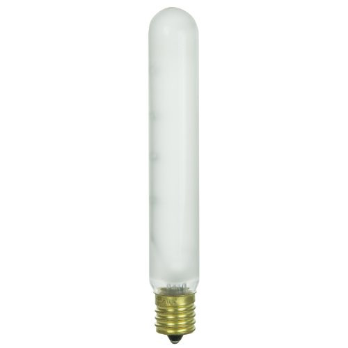 Sunlite 25T6.5 FR N Incandescent 25-Watt  Intermediate Based  T6.5 Tublular Bulb  Frost