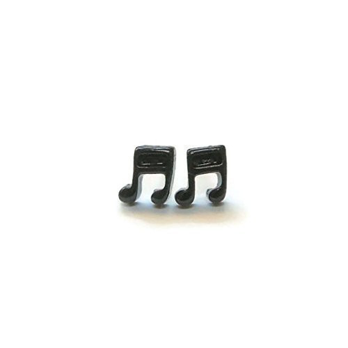 Music Note Studs  Hypoallergenic Plastic Post Earrings Metal Sensitive Ears