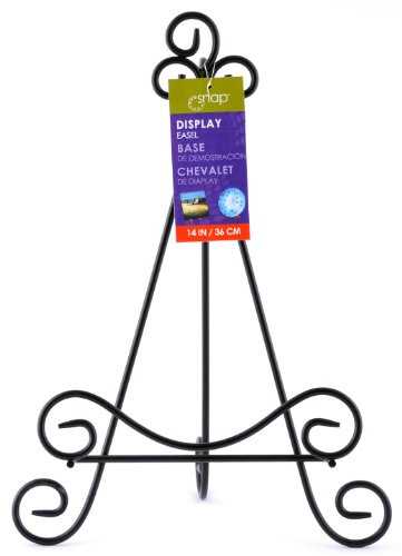 Snap Black 14-inch Metal Black Scroll Easel