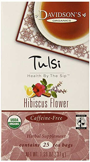 Davidsons Tea Tulsi Hibiscus Flower Organic 25 Count Davidsons Tea Tulsi Hibiscus Flower Organic 25 Count