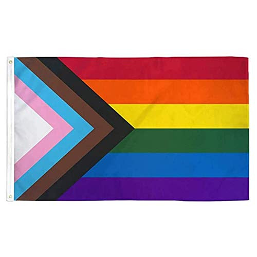 N Z Rainbow Flag Banner Progress Pride Flag Gay Pride 3x5ft - Support for Showing Your Pride Community Support LGBT Flag N Z Rainbow Flag Banner Progress Pride Flag Gay Pride 3x5ft - Support for Showing Your Pride Community Support LGBT Flag
