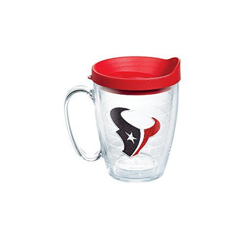 Tervis 1062478 NFL Houston Texans Primary Logo Tumbler with Emblem and Red Lid 16oz Mug, Clear Tervis 1062478 NFL Houston Texans Primary Logo Tumbler with Emblem and Red Lid 16oz Mug, Clear