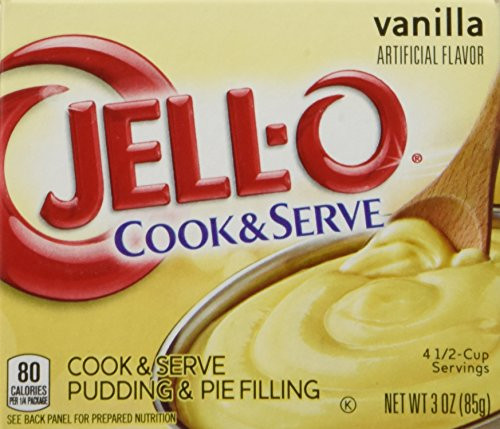 Jell-O Vanilla Cook  and  Serve Pudding  3 oz -85g- 4-Pack
