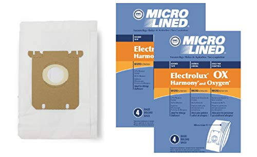 DVC Micro-Lined Paper Replacement Bags Fit Eureka  Electrolux  Sanitaire Style OX  Style S  61230F - 8 Bags