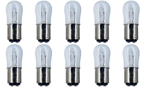CEC Industries 6S6 DC 120V Bulbs  120 V  6 W  BA15d Base  S-6 shape -Box of 10-