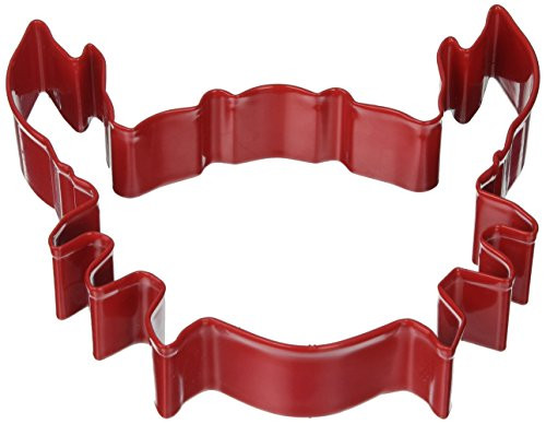 R  and  M Polyresin Coated Crab Cookie Cutter  5-Inch  Red