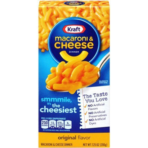 Kraft Macaroni  and  Cheese Dinner  7.25 oz -Original Flavor  Pack Of 5-