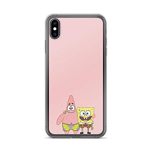 Gryss Compatible with iPhone Xs Max Case Spongebob and Patrick Star Best Friends American Animated Series Pure Clear Phone Cases Cover