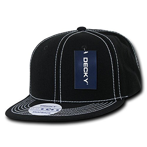 DECKY Contra Stitch Snapbacks  Black White