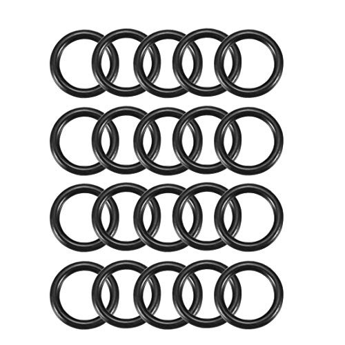 uxcell Nitrile Rubber O-Rings  17mm OD 12.2mm ID 2.4mm Width  Metric Buna-N Sealing Gasket  Pack of 20