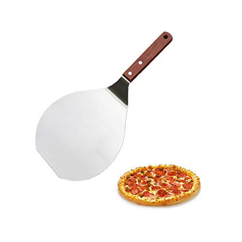 Pizza Spatula  Pizza Peels 12 inch  Stainless Steel Pizza Peel Shovel Paddle Cake Lifter With Wood Handle Holder  Pizza Paddle Tray Baking Tool for Homemade