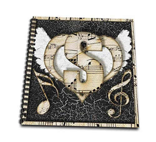 3dRose db_102879_3 Song Angel Initial Letter S-Mini Notepad  4 by 4inch