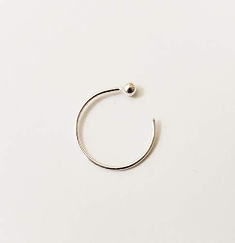 Nose Hoop Ring Dainty Tiny Very Small and Thin Huggie 24g Sterling Silver 6mm 7mm 8mm