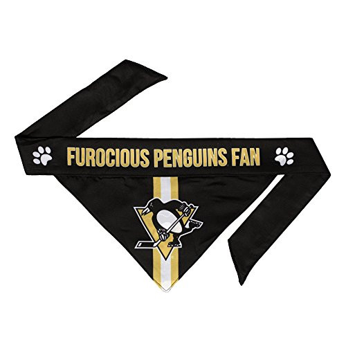 Littlearth NHL Pittsburgh Penguins Pet Bandanna  Small  Team Color -520601-PENS-S-