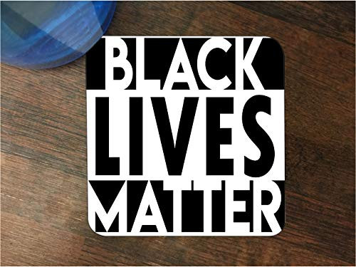 BLM MLK V5 Silicone Drink Beverage Coaster 4 Pack by M and R