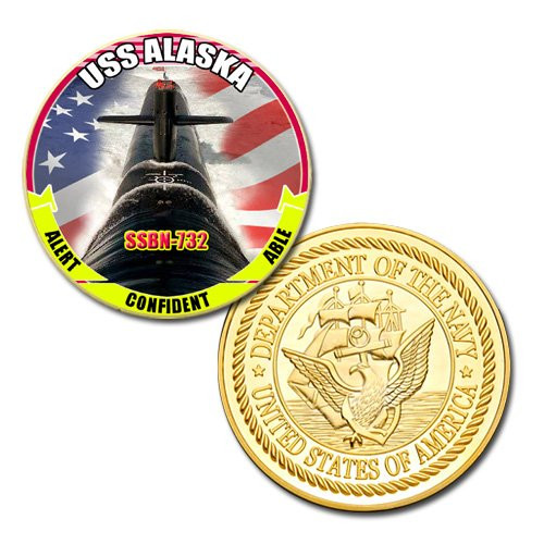 U.S Navy USS ALASKA SSBN-732 GP Challenge coin