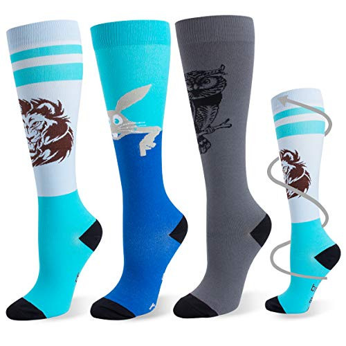 Alanfox 3 Pair Copper Compression Sock Assorted3-2-L XL-