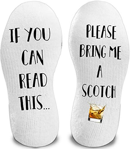 If You Can Read This Bring Me A Scotch Funny Novelty Funky Crew Socks Men Women Christmas Gifts Slipper Socks