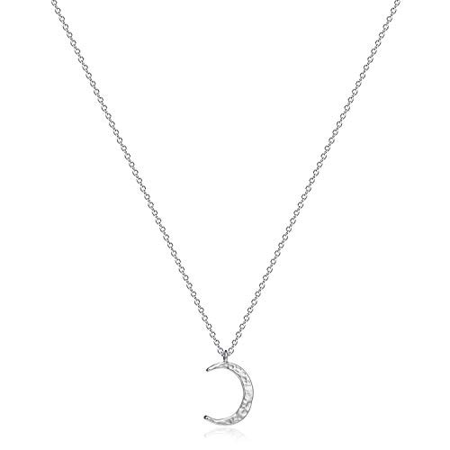 Fettero Crescent Moon Necklace Sliver Half Moon Phase Hammered Pendant Dainty Chain 14K Gold Plated Minimalist Simple Boho for Women Jewelry Mother s Gift Fettero Crescent Moon Necklace Sliver Half Moon Phase Hammered Pendant Dainty Chain 14K Gold Plated Minimalist Simple Boho for Women Jewelry Mother s Gift