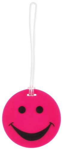 Lewis N. Clark 3-Pack Smiley Luggage Tag  Pink  One Size