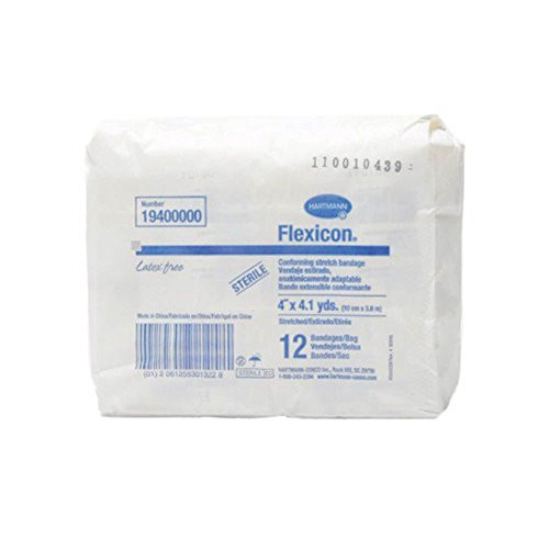 FLEXICON ORTS833 Sterile Gauze Rolls, 4" Width (Pack of 12)